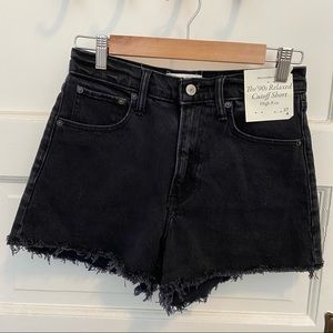Abercrombie 90s Relaxed Cut Off Black Shorts